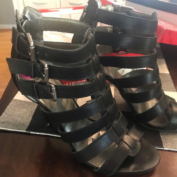 Guess Shoes - GUESS “Bryson” style strapped cage heels 👠 with original box